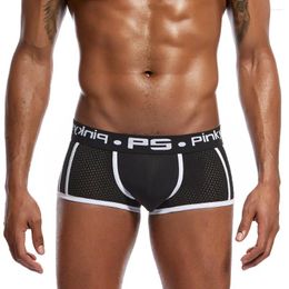 Underpants JAYCOSIN Men Underwear Cotton Sexy Letter Printed Boxer Tight Shorts Bulge Pouch High Quality