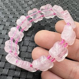 Strand -like Crystal Translucent Heart Bracelet Jade