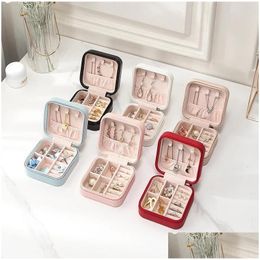 Jewellery Boxes Box Portable Travel Display Pu Leather Case Small Necklaces Earrings Rings Holder Storage Organiser Drop Delive Dhgarden Dhywx
