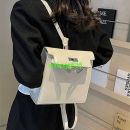 Leather Backpack Bags Trusted Luxury Ky Handbag Korean Niche Backpack for Women in Springsummer 2024 New Fashionable and Highend Commuting B have logo HB4IVO