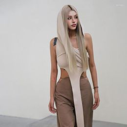 Women's Jackets Fashion Autumn Clothing Hooded Sleeveless Midriff-Baring Sexy Slim-Fit All-Match Solid Colour T-shirt
