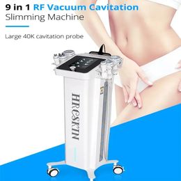 Vertical 40k Cavitation Machine 9 in 1 Cet Ret Rf Cellulite Reduction Body Slimming Rf Vaccum Therapy Butt Lifting machine