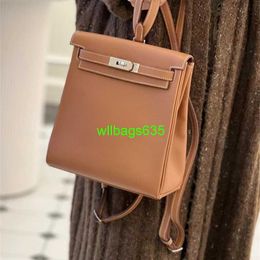 Leather Backpack Bags Trusted Luxury Ky Handbag High End Genuine Leather Backpack Bag Classic Ado Backpack Togo Top Layer Cowhide Backpack So have logo HBLPBW