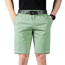 Men's Shorts Chino Men Korean Fashion Summer Slim Fit Pure Cotton Casual Work Wear Solid Color Bermudas