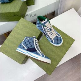 Tennis Cucci Sneaker Designers Canvas Casual Gccci Shoe Women Men Shoes Ace Rubber Sole Embroidered Beige Washed Jacquard Denim Fashion Classic 152