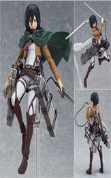 Anime Attack on Titan 203 Mikasa Ackerman Figma Action 15CM PVC Figure Model Toy Figurine Doll Collectible Q12178054744