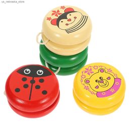 Yoyo 4 cartoon animal yoyo toys childrens educational games wooden childrens yoyo colors/styles Q240418