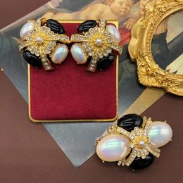 Stud Earrings Vintage French Style Western Mediaeval Accessories Luxury Earring Pealrs Elegant Jewellery