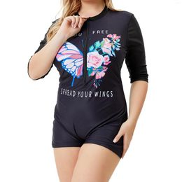 Women's Swimwear 5XL One-piece Bikini 2024 European And American Female Black Simple Print Jellyfish Suit Swimsuit Large Size