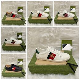 Womens Mens Shoes Bee Sneakers embroidery sneakers Low Casual Shoe Sports Trainers Designer Embroidered Black White Green Stripes jogging Woman wonderfuls zapato