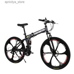 Bikes 30 Speed Adult Mountain Bicyc High Carbon Steel Doub Disc Brake Folding MTB Bike Men And Women Outdoor Cycling Bicyc L48