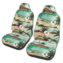 Car Seat Covers Summer Tropical Palm Leaves Universal Cover Off-Road Women Mat Polyester Protector