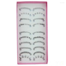 False Eyelashes 10 Pairs Pro Makeup Different Style Lower Under Bottom Eye Lashes Natural Long Handmade Extension Tools