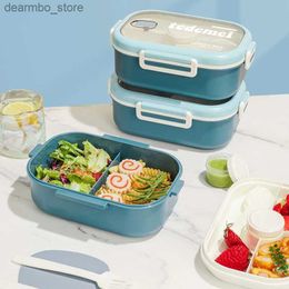 Bento Boxes 1100ml Adult Bento Box Kids Bento Lunch Box with Cutlery Durable Perfect Size for Carrying Microwave Safe L49