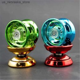 Yoyo 4-color magic yoyo responsive high-speed aluminum alloy yoyo with rotating strings suitable for classic toys for boys girls and children Q240418