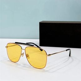 Sunglasses Gold Yellow Metal Pilot Square 1017 Mens Summer Shades Sunnies Lunettes de Soleil Glasses Occhiali da sole UV400 Eyewear