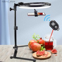 Continuous Lighting 26CM photo lighting mobile phone ring light tripod photo LED selfie remote control filling ring light video YouTube on-site cooking Y240418