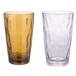 Tumblers Plastic Water Cup Summer Transparent Anti-Fall Restaurant Tableware 460Ml