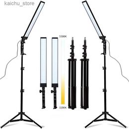 Continuous Lighting Photography studio LED lighting kit dimmable LED video light handheld fill light with lamp holder 24W 3200K-5500K photography Y240418