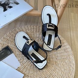 Fashion women designer sandals flip flops flat beach womens sandals C letter printed black white pink lady luxury designers sandal sliders