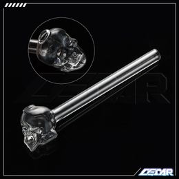 Skull Head Pyrex Glass Oil Burner Pipe quality pipes transparent Great Tube tubes Nail tips