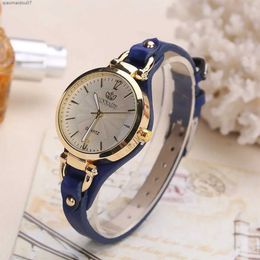 Other Watches High Quality Ladies Watch Elegant Leather Strap Quartz Watch for Women New Casual Small Round Dial Wristwatches Clock Gift RelojL2404