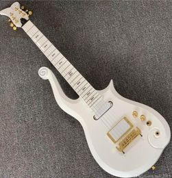 Super Rare Prince Cloud Sparkle Pearl White Electric Guitar In White7093634