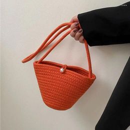 Waist Bags Foufurieux Summer Straw Bucket Women Rattan Braided Beach Bag Small Crossbody Shoulder Bohemia Messenger Handbag