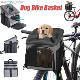 Dog Carrier Bike Do Basket Foldable Durable Detachable Pet Car Seat Carrier Cat Puppy Breathable Padded Backpack For Small Medium Dos Cats L49