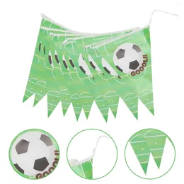 Party Decoration Decorate Soccerations Supplies Sporty Theme Bunting Banners Garland Set (Green)