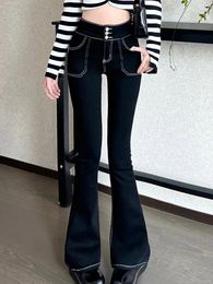Women's Jeans Casual High Waist Elastic Denim Slim Fit Flare Pants 2024 Fashion Clothing