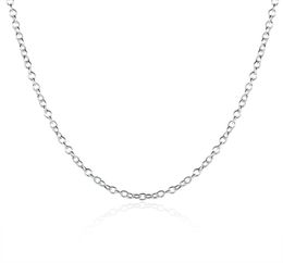 925 Necklace Silver Chain Fashion Jewelry Sterling Silver EP Link Chain 1mm Rolo 16 24 Inch8713934