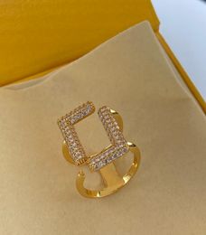 Womens Designers Ring Double Letters Luxury Women Ring Jewerly Fashion Casual Couple Brand F Classic Gold Letters Mens Diamond 2215600123