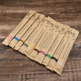 10 Colours Head Bamboo Toothbrush Wholesale Environment Wooden Rainbow Bamboo Toothbrush Oral Care Soft Bristle WCW961 11 LL