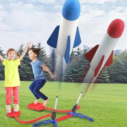 Kids Air Stomp Rocket Foot Pump Launcher Toys Sport Game Jump Stomp Outdoor Child Play Zestaw Scak Sport Game Toys dla dzieci 240418