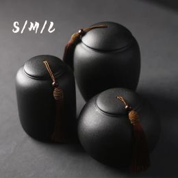 Supplies Other Cat Supplies Black Cremation Urns For Pet Human Ashes Ceramic Urn Small Keepsake Funeral Casket Memoria Urne Home Fireplaces