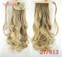 Synthetic Curly Hairpiece Ponytail Hair Extensions kinky curly 10Colors crochet braids hair extensions Pony Tail clip in hair exte3974007