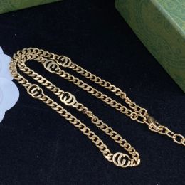 Chain Necklace women men Designer Jewellery Gold choker Gift have Letter Chains Necklaces Classic Golden Chain Jewlery Party all match elegant Necklace