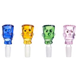 Colourful Cartoon Characters Glass Bowl 14mm 18mm Male For Dry Herb Glass Water Pipe Glass Bong Accessories PT1181