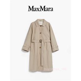 Cappotto da donna in cashmere designer cappotto di moda maxmaras 2024 primavera/estate new product womens dritta tubo dritta a vento a vento beige