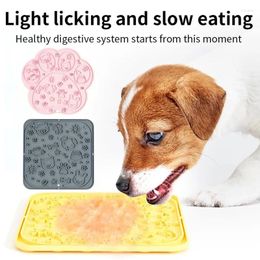 Dog Tag Pet Products Silicone Slow Food Licking Mat Cat Meal Anti Choking Bowl Cartoon Shaped Overturning