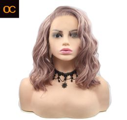 OC 931 New Chemical fiber wig Personalized customization colour Shawl medium and long curly hair girl Front lace headgear4834597