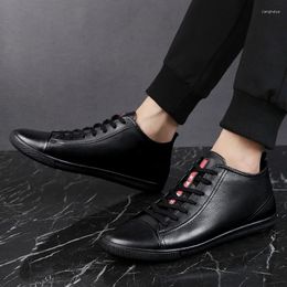 Casual Shoes Sapatos Masculino Genuine Leather Leisure Soft Mens Winter Oxford Male Footwear Gentleman IV