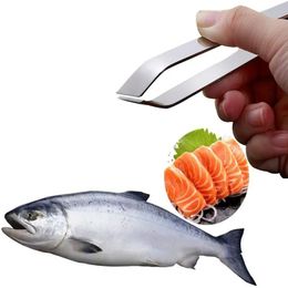 Fischknochen Pinzetten Edelstahl Fischknochen -Zange Clip Hühnerfeder Remover Schweinefleisch Haar Pinzette Seefutter Fleischreiniger