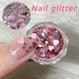 Nail Glitter Art Heartbeat Shape Holographic Sequins For Resin DIY Making Craft Makeup Decoration Accessories