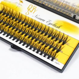 False Eyelashes QSTY 60 Bundles 30D Black Mink Eyelash Extension Russian Volume Fake Lashes For Individual Makeup