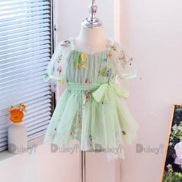 Girl Dresses Ins Baby Girls Butterfly Romper Embroidery Bodysuit Born Clothing Soft Cotton Patch Tutu Dress Little Toddlers Fashion Wear