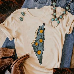 Women'S T-Shirt Womens Tshirt Palestine Designer Graphic Tshirts Female Comic 2000S Clothes 230510 Drop Delivery Apparel Clothing Tops Dhruk