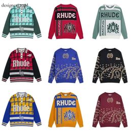 Mens Rhude Hoodie Hoodie Letter Print Long Sleeve Fashion Men Women Sweatshirts Sweater Hip Hop Hoodies Brand Sweatshirts 9495