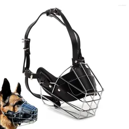 Dog Apparel Muzzle Wire Basket Adjustable For Dogs Mouth Mesh Muzzles Large Breed Small Medium And